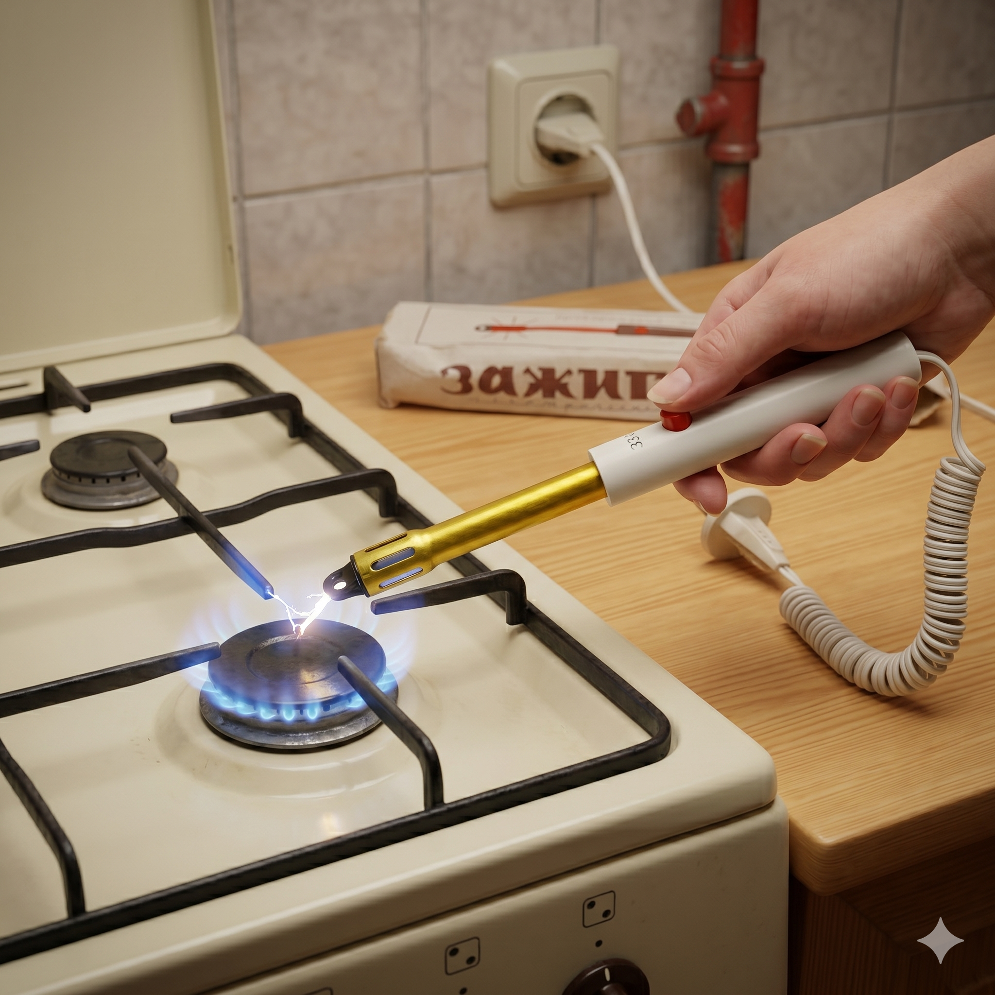 Soviet Vintage Electric Lighter –  Plastic Kitchen Gas Stove Lighter