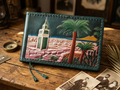 Vintage Oriental Photo Album with Leather Covers