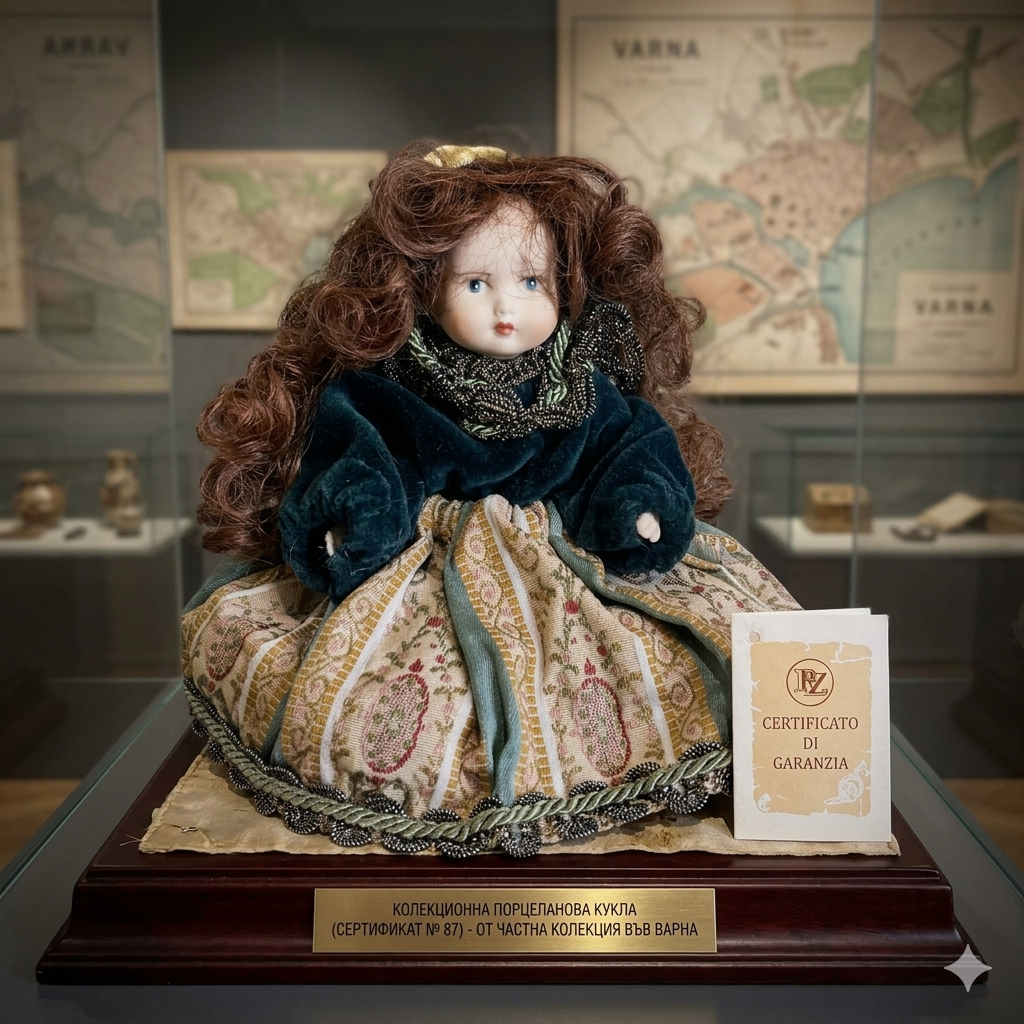 Vintage Capodimonte Porcelain Doll, Italian Collectible Doll