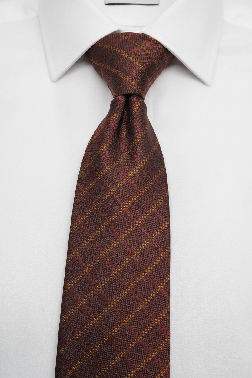 Italian tie EISENHOWER, Silk necktie in box, New, Gift for Men