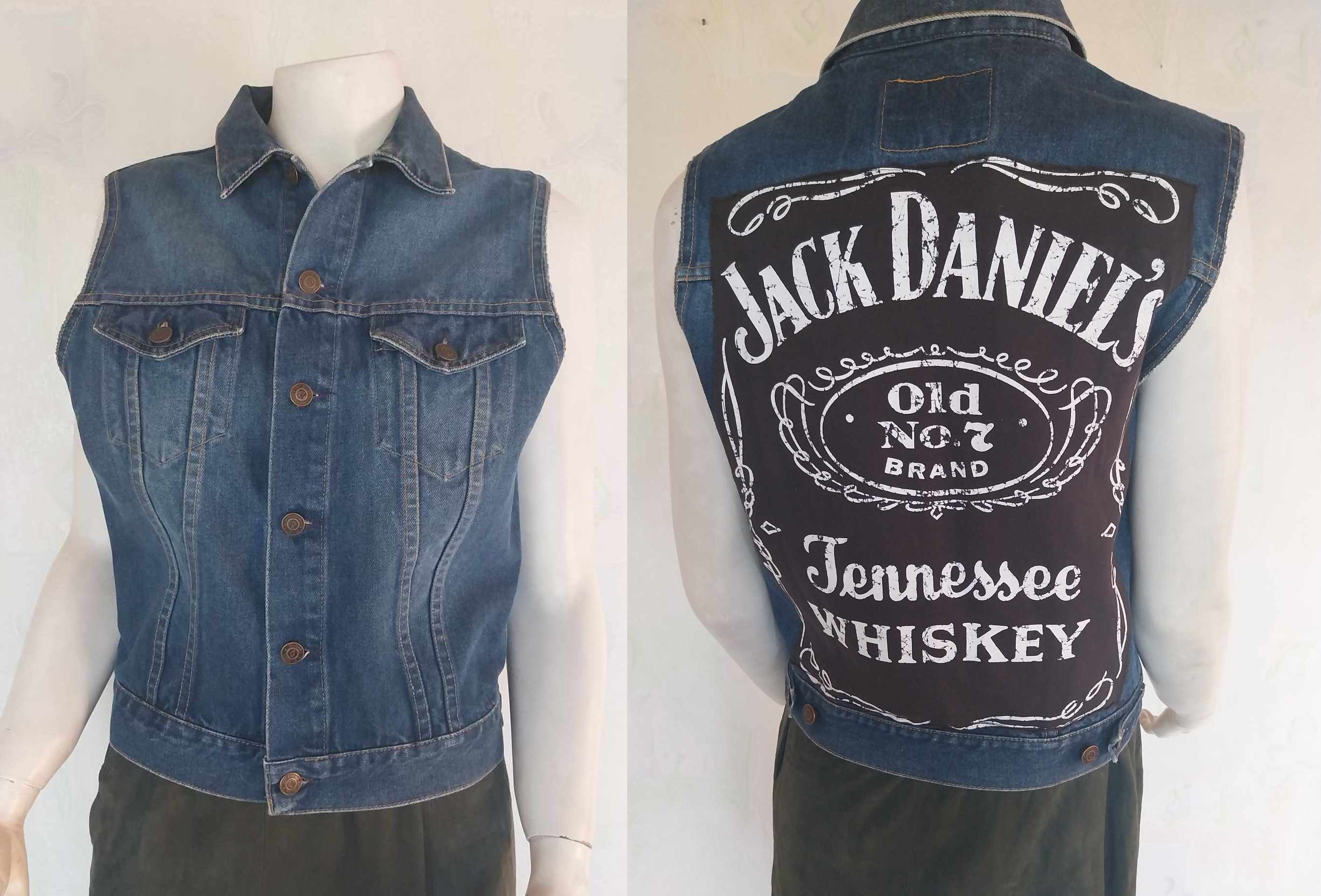 Vintage Denim Vest – Jack Daniel's Tennessee Whiskey Print