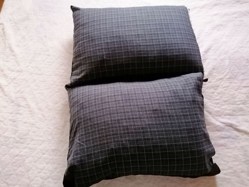 Two uniquely beautiful vintage pillowcases, Decorative pillowcases with handmade velvet decoration